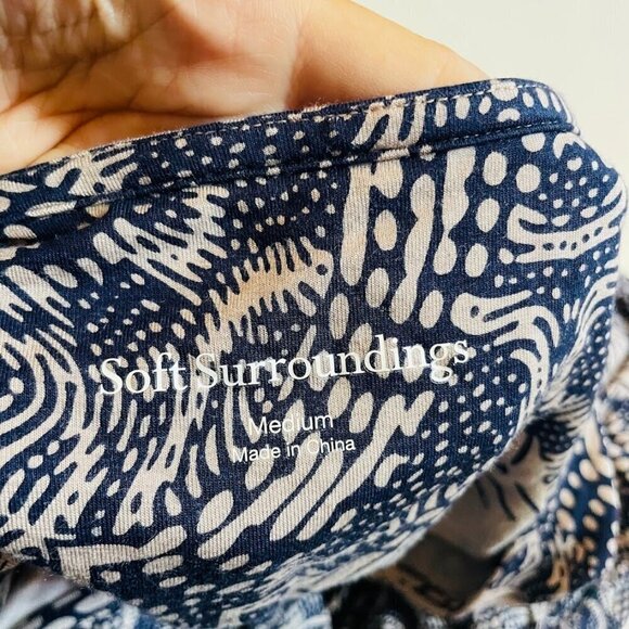 Soft Surroundings Juliette Soft Knit Maxi Dress Quilted Mixed Floral Handkerchie - Picture 4 of 5